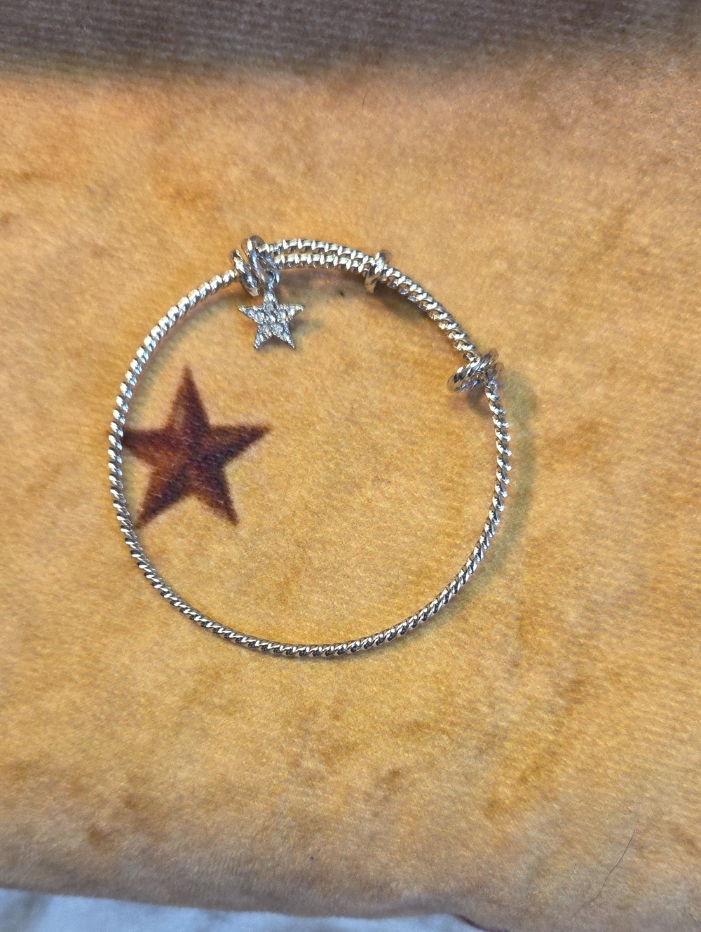 Mary Kay Silver Star Bangle Bracelet